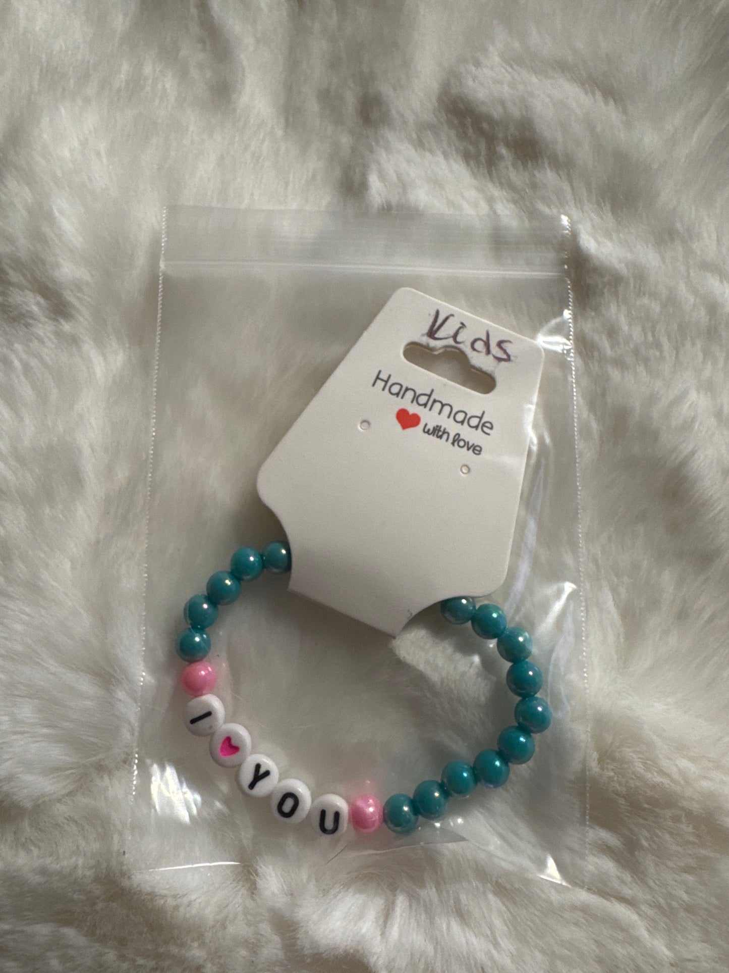 Kids 6 inch I love you bracelet