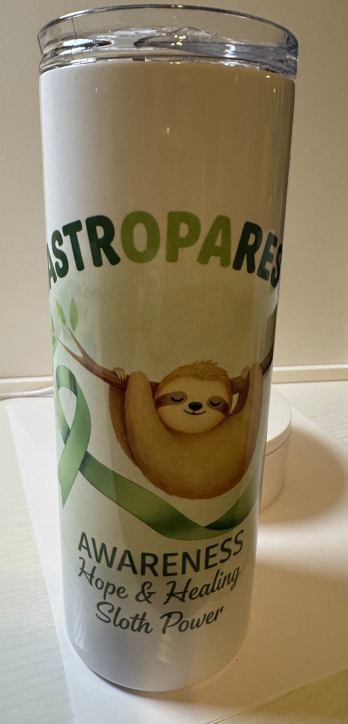 Gastroparesis awareness 25 oz stainless steel tumbler