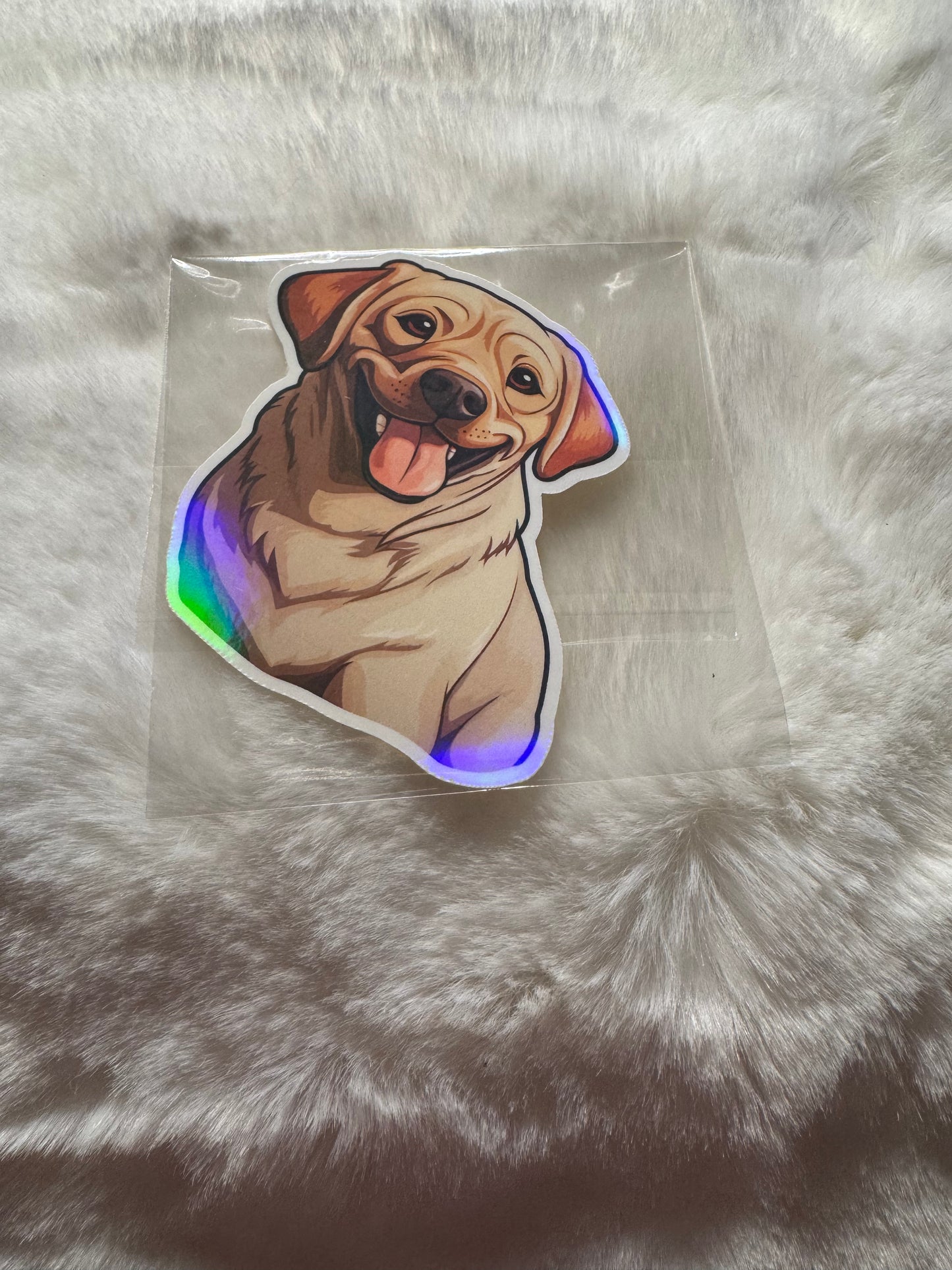 Lab pup vinyl waterproof sticker